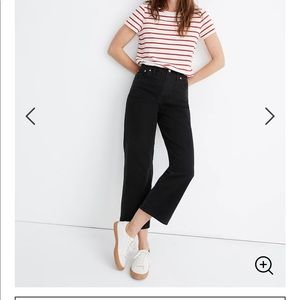 Madewell slim wide leg crop jeans